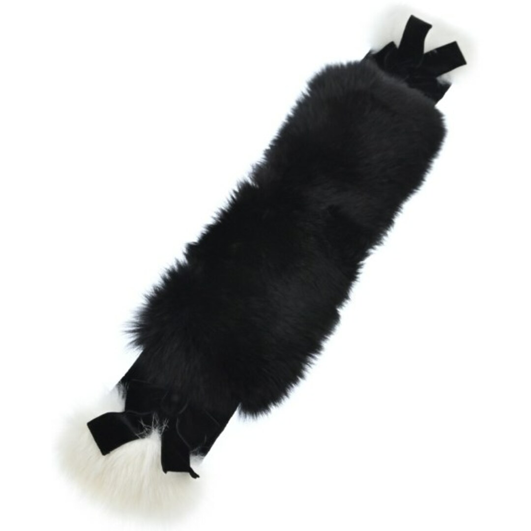 FENDI - FENDI フェンディ マフラー - 黒x白 【古着】【中古】の FENDI - FENDI フェンディ マフラー - 黒x白 【古着】【中古】の