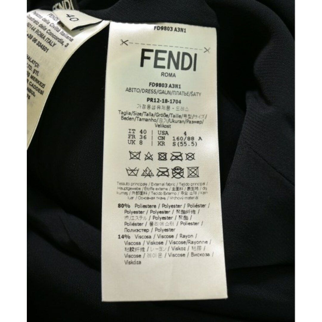 FENDI - FENDI フェンディ ワンピース 40(M位) 黒 【古着 FENDI - FENDI フェンディ ワンピース 40(M位) 黒 【古着