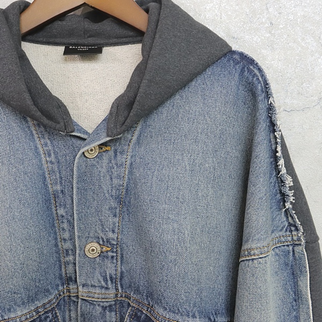 BALENCIAGA 銀座店 バレンシアガ 23年 ドッキング フード デニム BALENCIAGA 銀座店 バレンシアガ 23年 ドッキング フード デニム