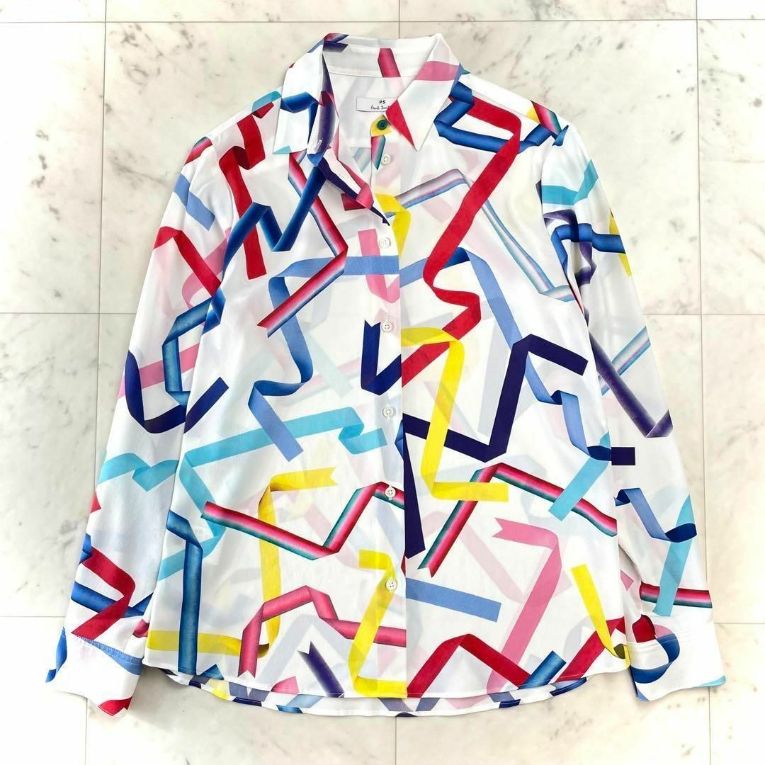 Paul Smith - 美品♪ポールスミス リボン柄ブラウス シャツ38 Paul Smith - 美品♪ポールスミス リボン柄ブラウス シャツ38