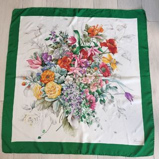 GUCCI - 【GUCCI】グッチ ヴィンテージスカーフ ロゴ×魚×靴×食器 GUCCI - 【GUCCI】グッチ ヴィンテージスカーフ ロゴ×魚×靴×食器