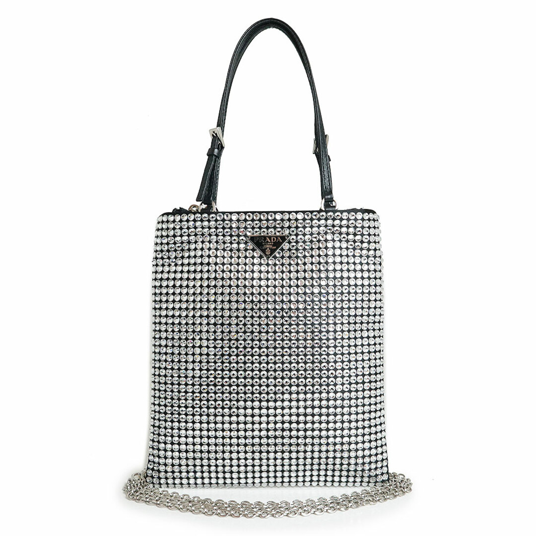 PRADA - プラダ トライアングル 三角ロゴプレート 2WAY チェーン PRADA - プラダ トライアングル 三角ロゴプレート 2WAY チェーン