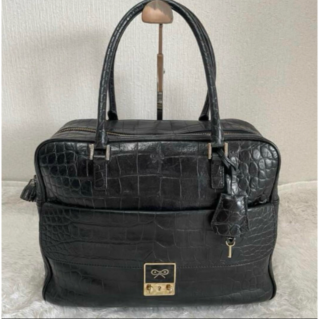 ANYA HINDMARCH - アニヤハインドマーチ カーカー クロコ型押し ANYA HINDMARCH - アニヤハインドマーチ カーカー クロコ型押し