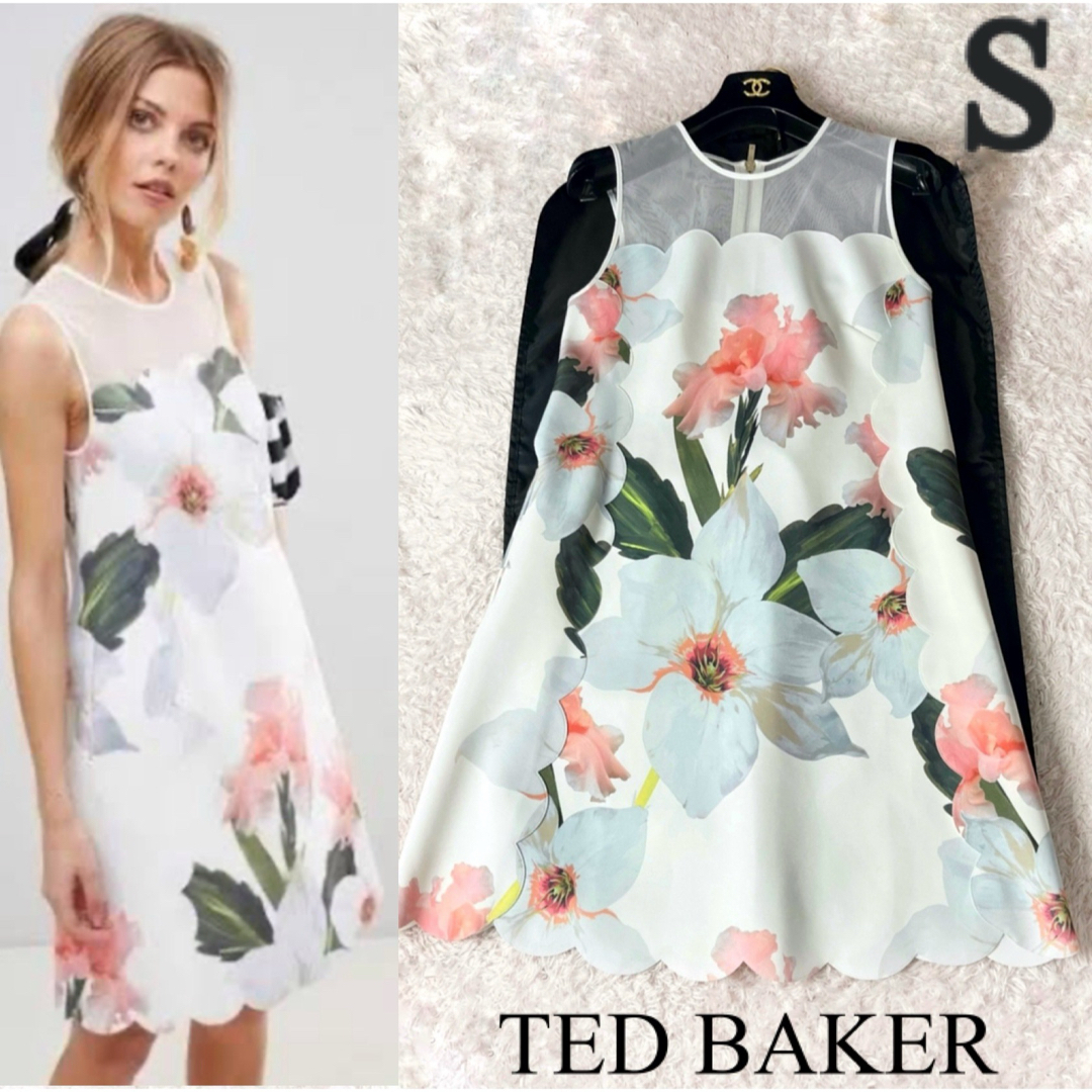 TED BAKER - 20 テッドベイカー ドレス ワンピース 花柄 TED BAKER - 20 テッドベイカー ドレス ワンピース 花柄