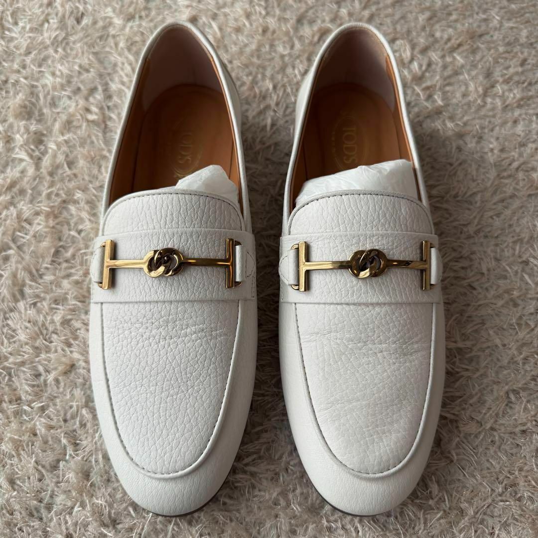 TOD'S - 【未使用】TOD'S トッズ レザー ビットローファー 白 TOD'S - 【未使用】TOD'S トッズ レザー ビットローファー 白