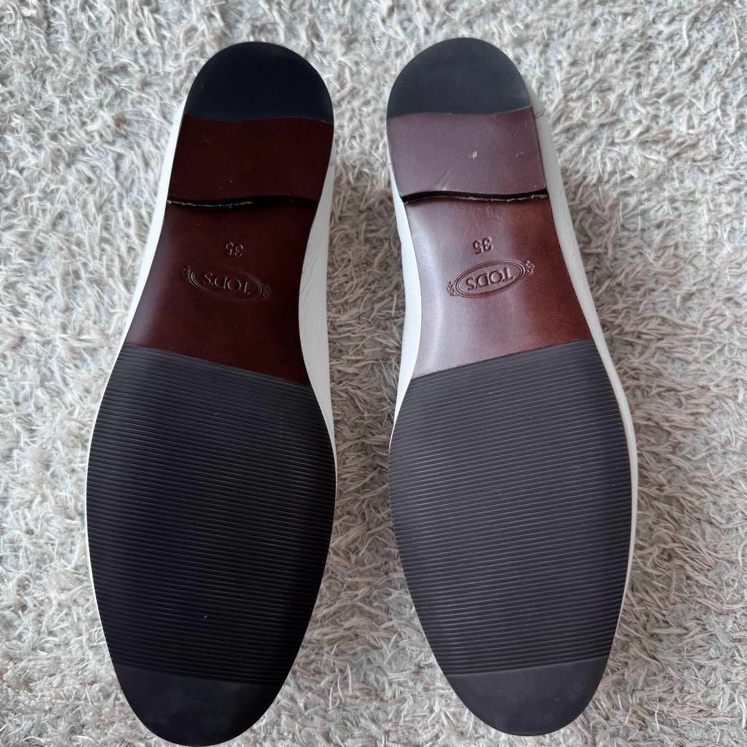TOD'S - 【未使用】TOD'S トッズ レザー ビットローファー 白 TOD'S - 【未使用】TOD'S トッズ レザー ビットローファー 白