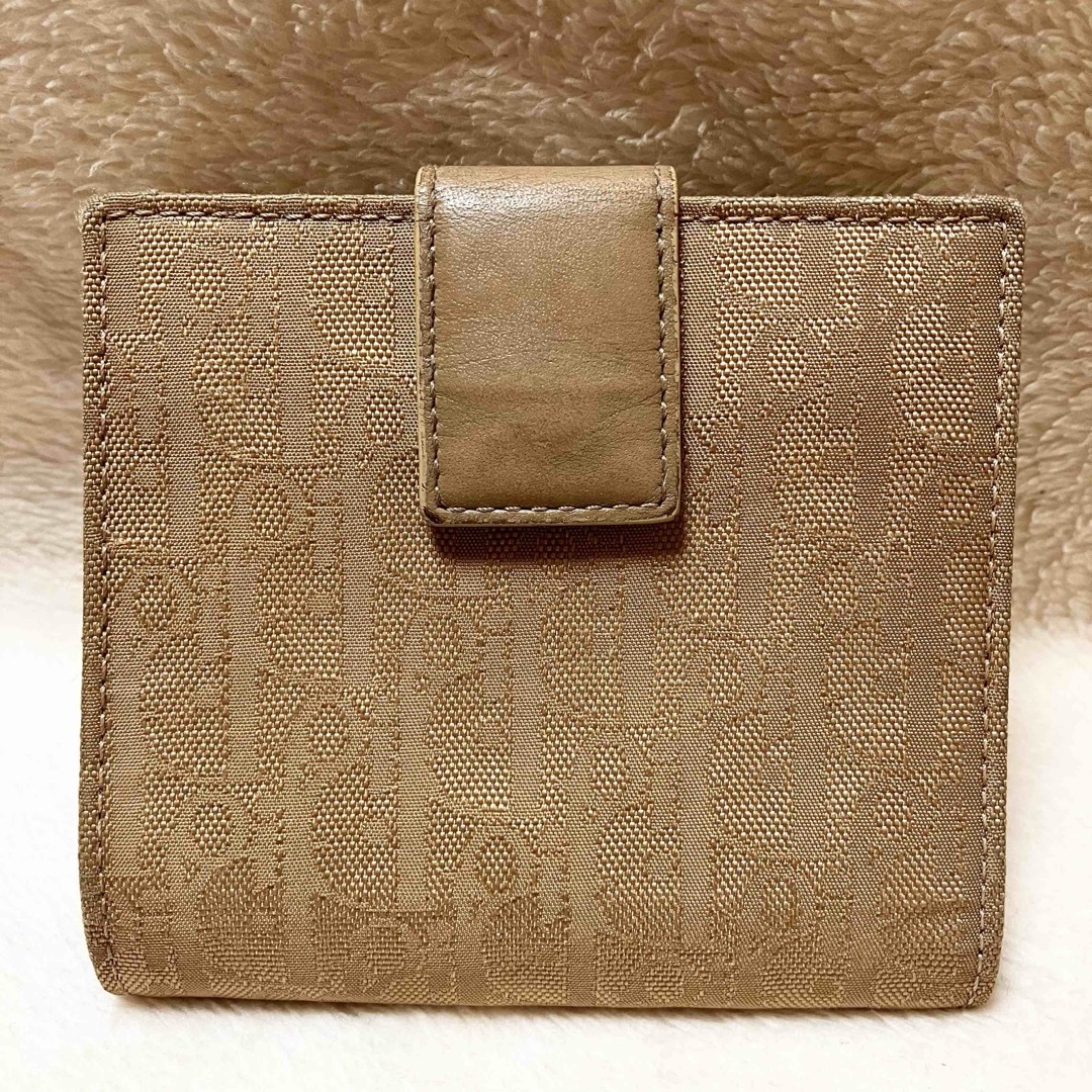 Christian Dior - Dior ベージュ トロッター柄 三つ折り財布 Christian Dior - Dior ベージュ トロッター柄 三つ折り財布