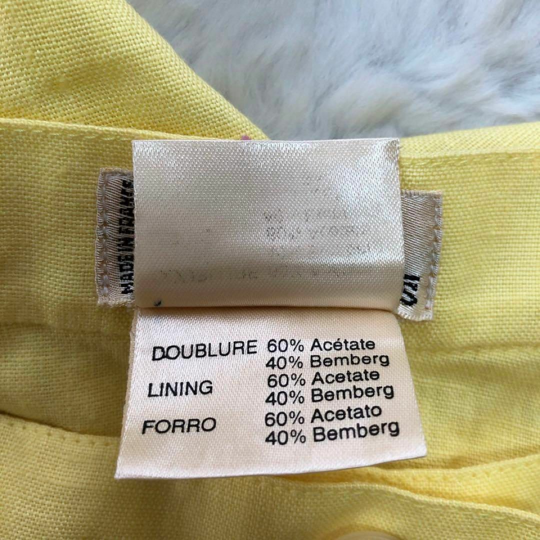 HERMES - HERMES*エルメス リネン100% 巻きスカート フレア HERMES - HERMES*エルメス リネン100% 巻きスカート フレア