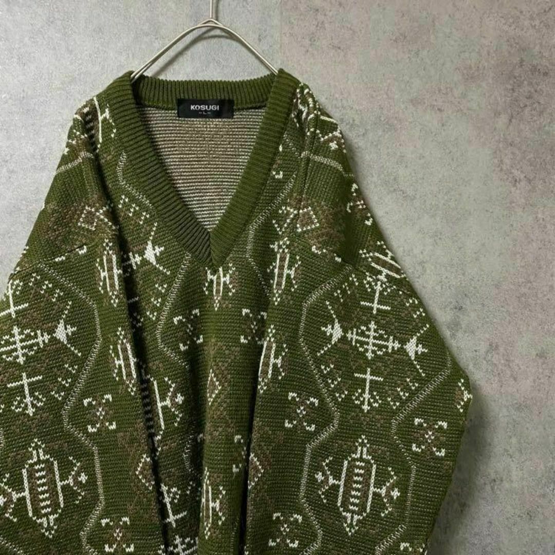 VINTAGE - 90s vintage 総柄ニット セーター メンズ L アクリル VINTAGE - 90s vintage 総柄ニット セーター メンズ L アクリル