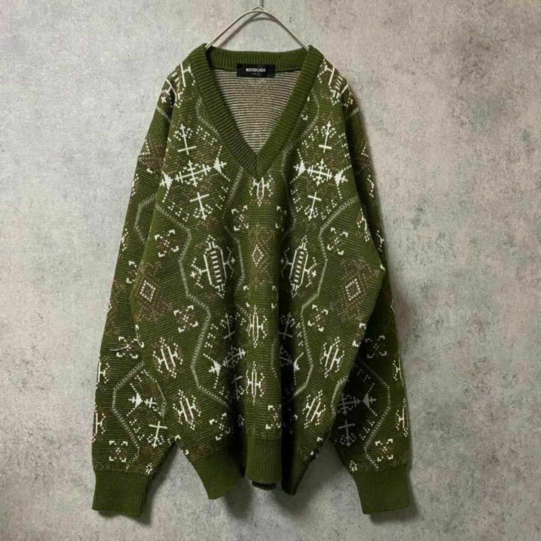 VINTAGE - 90s vintage 総柄ニット セーター メンズ L アクリル VINTAGE - 90s vintage 総柄ニット セーター メンズ L アクリル