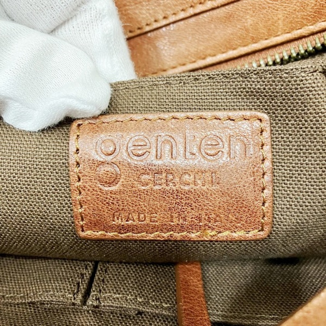 genten - ゲンテン ブラウン レザー バッグ トートバッグ genten - ゲンテン ブラウン レザー バッグ トートバッグ