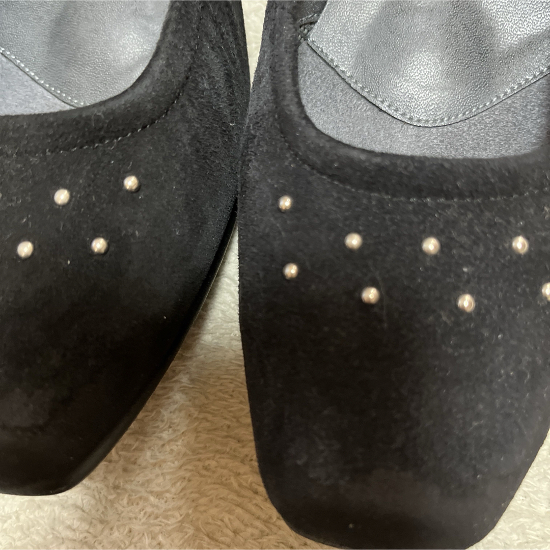 Pedala(asics) - pedala ブラック スエードストラップパンプス Pedala(asics) - pedala ブラック スエードストラップパンプス