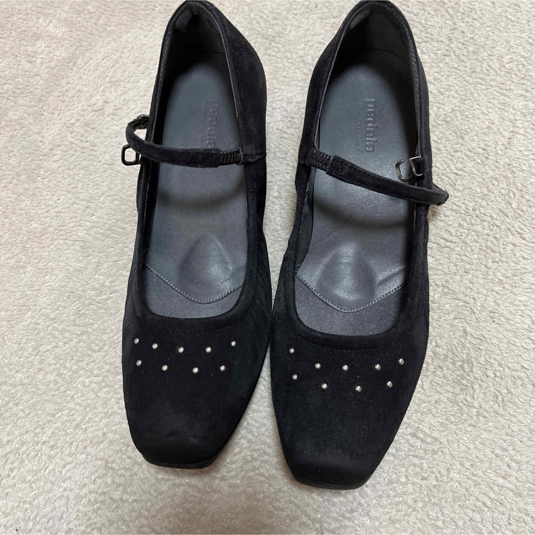 Pedala(asics) - pedala ブラック スエードストラップパンプス Pedala(asics) - pedala ブラック スエードストラップパンプス