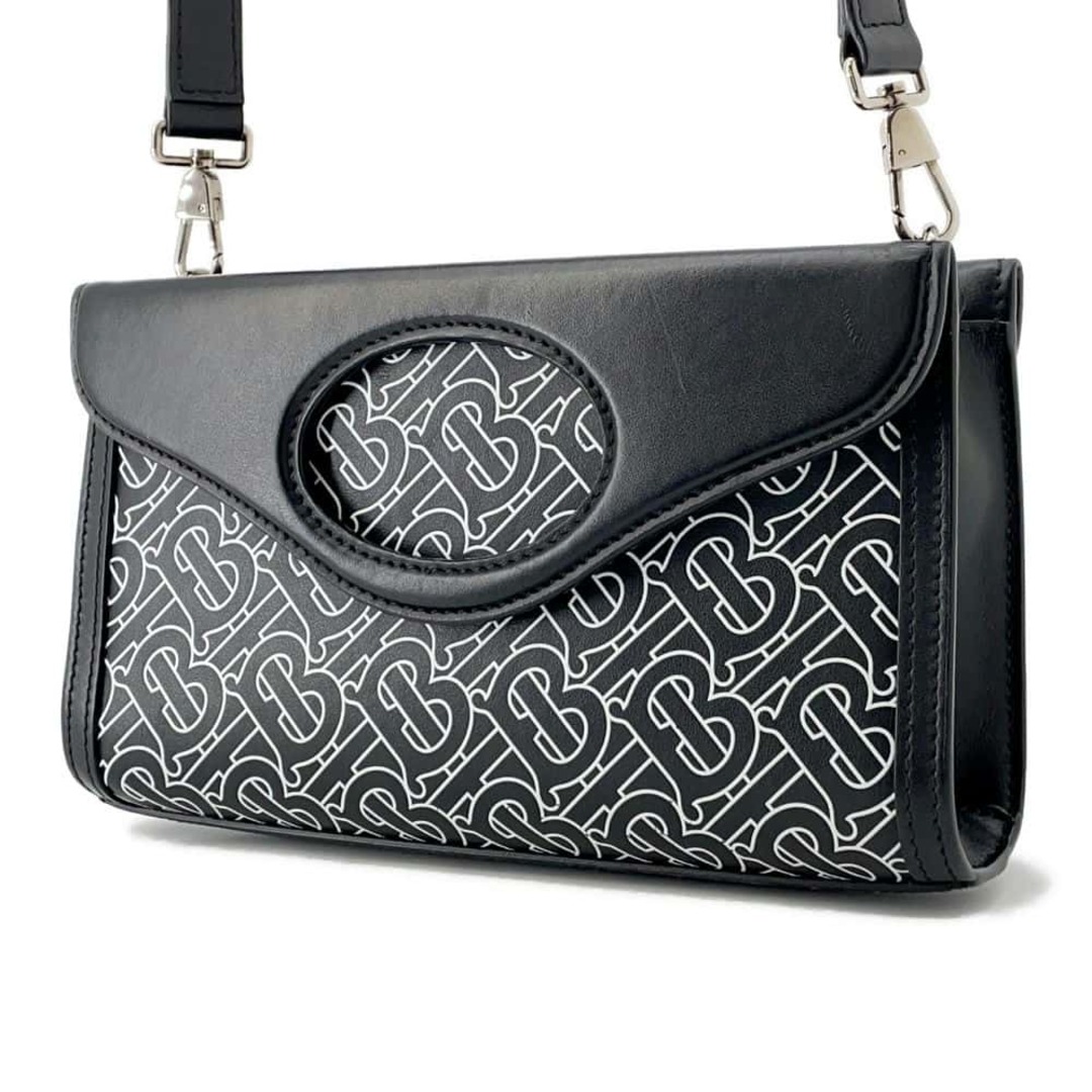 BURBERRY - バーバリー クラッチバッグ BTロゴ レザー BURBERRY BURBERRY - バーバリー クラッチバッグ BTロゴ レザー BURBERRY
