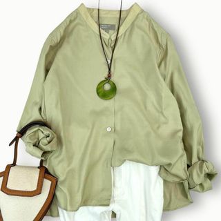 MARGARET HOWELL - MARGARET HOWELL LINEN VOILE バンドカラー MARGARET HOWELL - MARGARET HOWELL LINEN VOILE バンドカラー