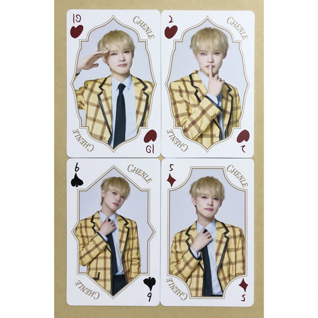 NCT DREAM チョンロ CHENLE ペンミ グッズ トレカ 4枚セットの NCT DREAM チョンロ CHENLE ペンミ グッズ トレカ 4枚セットの