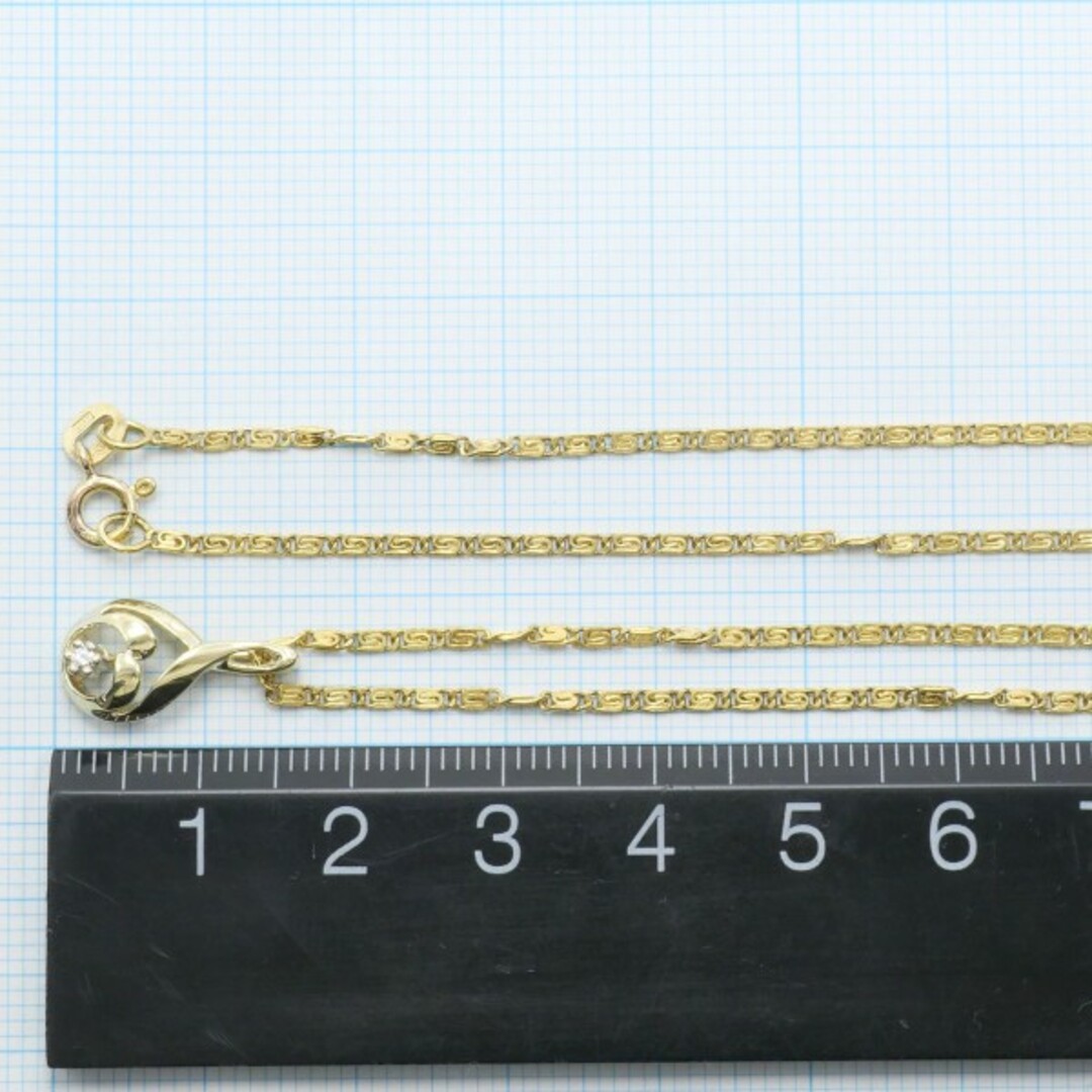 K14 14金 YG イエローゴールド ネックレス ホワイトサファイア K14 14金 YG イエローゴールド ネックレス ホワイトサファイア