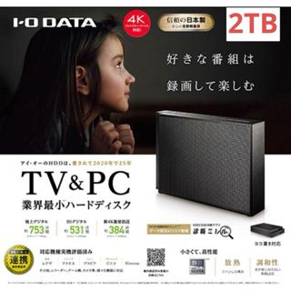 IODATA - 24時間連続録画対応2TB USB3.1接続外付ハードディスク IODATA - 24時間連続録画対応2TB USB3.1接続外付ハードディスク