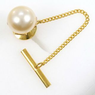 K18 18金 YG イエローゴールド 合金 ピンブローチ パール (真珠) 総重量約4.4g ジュエリー 中古 送料無料 新品同様 【中古】【あす楽】 ギフトラッピング無料(ブローチ/コサージュ)