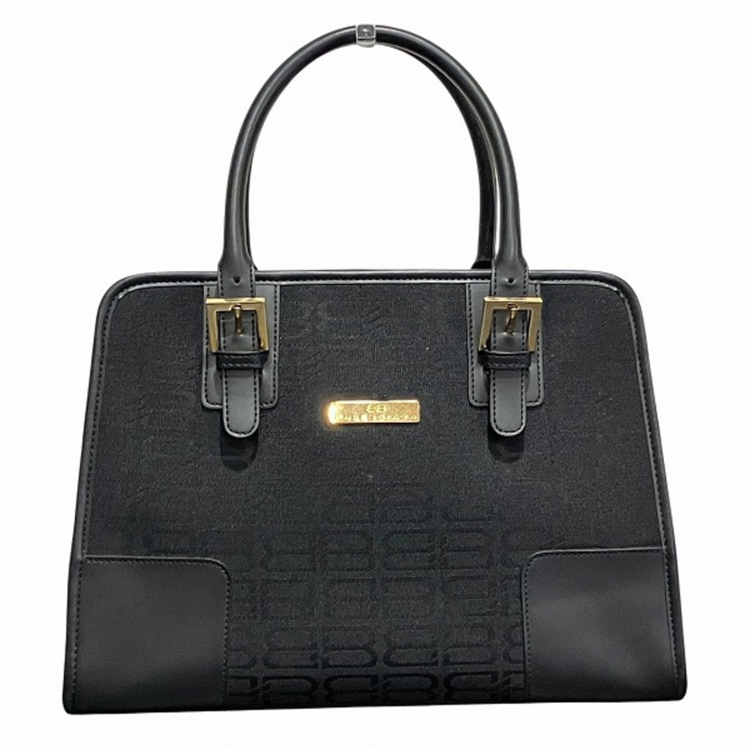 BALENCIAGA - バレンシアガ BB 総柄 ブラック キャンバス×レザー バッグ トートバッグ レディース 美品 送料無料 【中古】【あす楽】