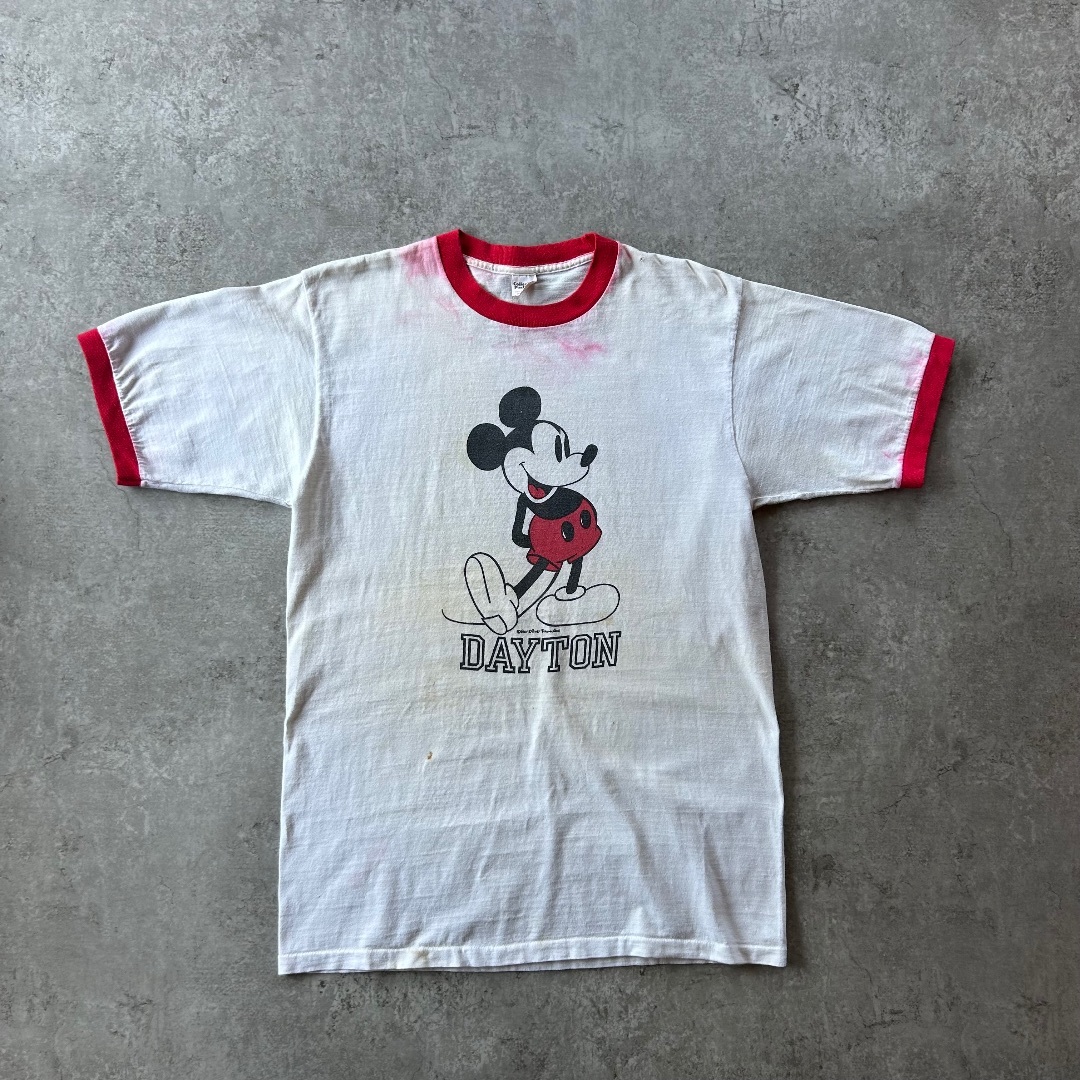ミッキーマウス - 70s80s ミッキーマウス DAYTON リンガーtシャツ USA製 XL