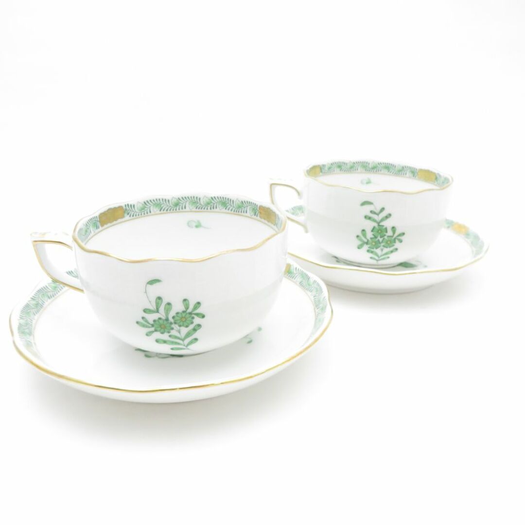Herend - 美品 Herend ヘレンド アポニーグリーン カップ Herend - 美品 Herend ヘレンド アポニーグリーン カップ