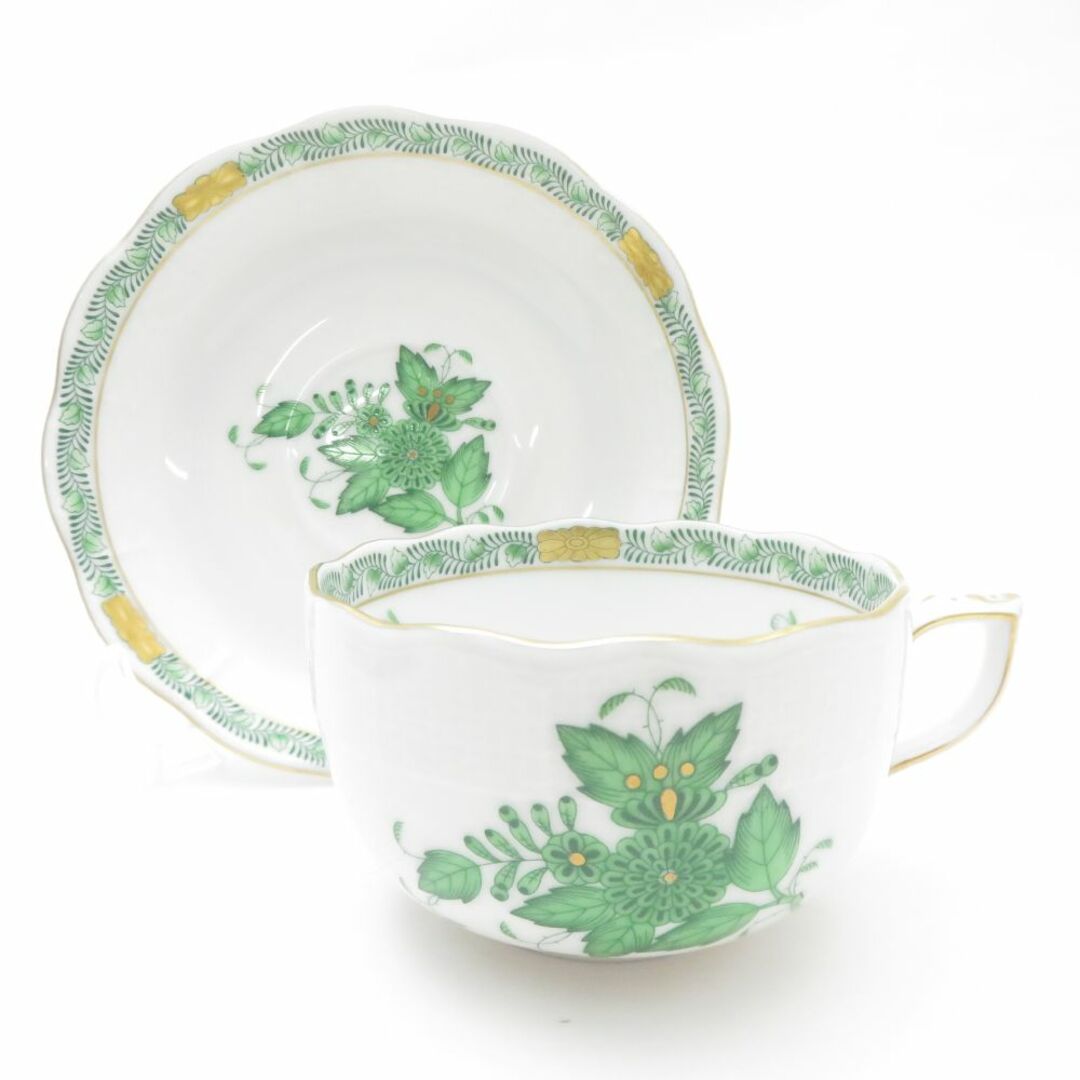 Herend - 美品 Herend ヘレンド アポニーグリーン カップ Herend - 美品 Herend ヘレンド アポニーグリーン カップ