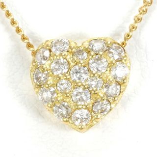 K18 18金 YG イエローゴールド ネックレス ダイヤ 0.30 総重量約2.6g 約41cm ジュエリー 中古 送料無料 新品同様 【中古】【あす楽】 ギフトラッピング無料(ネックレス)