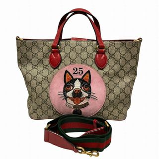 GUCCI - グッチ レザー キャンバス トート バッグ 肩掛け GUCCI - グッチ レザー キャンバス トート バッグ 肩掛け