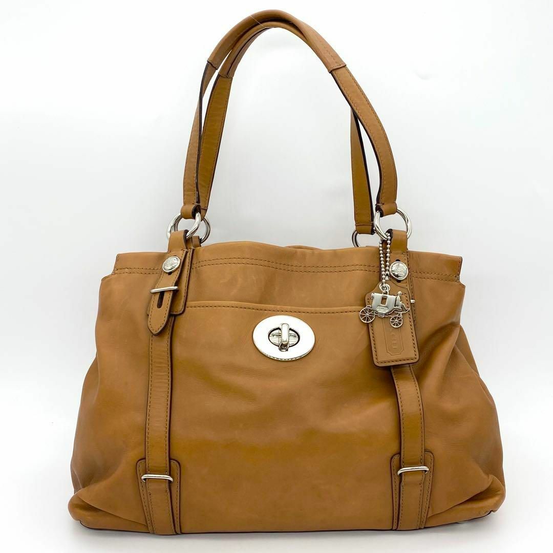 COACH - COACH コーチ トートバッグ ターンロック ブラウン COACH - COACH コーチ トートバッグ ターンロック ブラウン