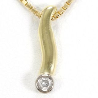 独特の上品 YGWG 14K ネックレス ジュエリー 約40cm 総重量約3.9g ダイヤ イエローゴールド