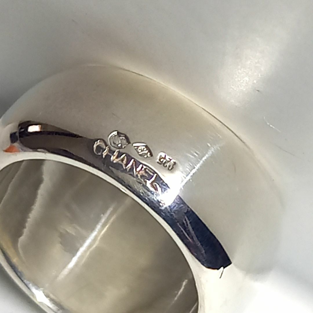 CHANEL - 新品仕上げ 極美品 シャネル 約13号 ロゴ リング CHANEL - 新品仕上げ 極美品 シャネル 約13号 ロゴ リング