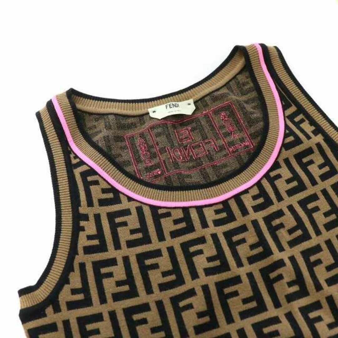 FENDI - フェンディ ニット ワンピース ノースリーブ ズッカ FF FENDI - フェンディ ニット ワンピース ノースリーブ ズッカ FF