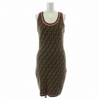 FENDI - フェンディ ニット ワンピース ノースリーブ ズッカ FF FENDI - フェンディ ニット ワンピース ノースリーブ ズッカ FF