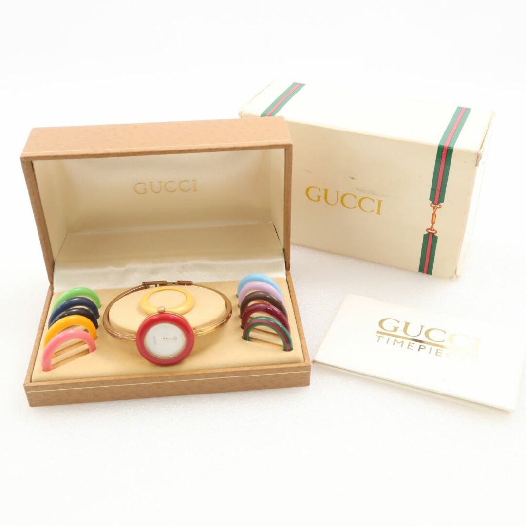 GUCCI - GUCCI グッチ チェンジベゼル 腕時計 白文字盤 オールド GUCCI - GUCCI グッチ チェンジベゼル 腕時計 白文字盤 オールド