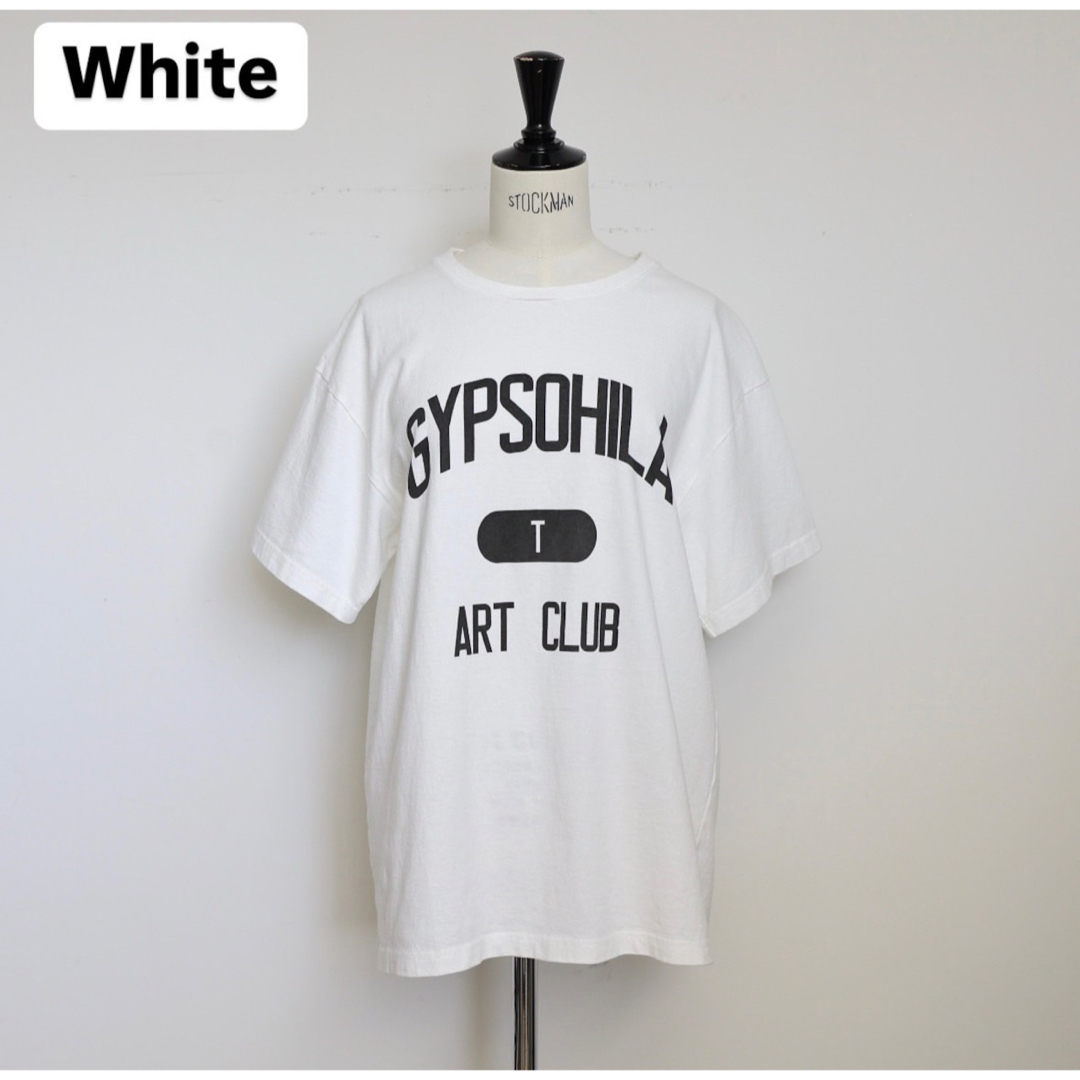 Gypsohila ジプソフィア　カレッジロゴT Gypsohila カレッジロゴTシャツ 白 ホワイト ジプソフィア