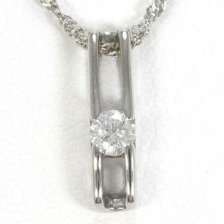 K14 14金 WG ホワイトゴールド ネックレス ダイヤ 0.09 総重量約1.1g 約40cm ジュエリー 中古 送料無料 新品同様 【中古】【あす楽】 ギフトラッピング無料(ネックレス)