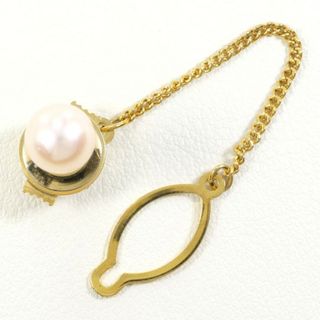 K18 18金 YG イエローゴールド 合金 ピンブローチ パール (真珠) 総重量約4.0g ジュエリー 中古 送料無料 新品同様 【中古】【あす楽】 ギフトラッピング無料(ブローチ/コサージュ)