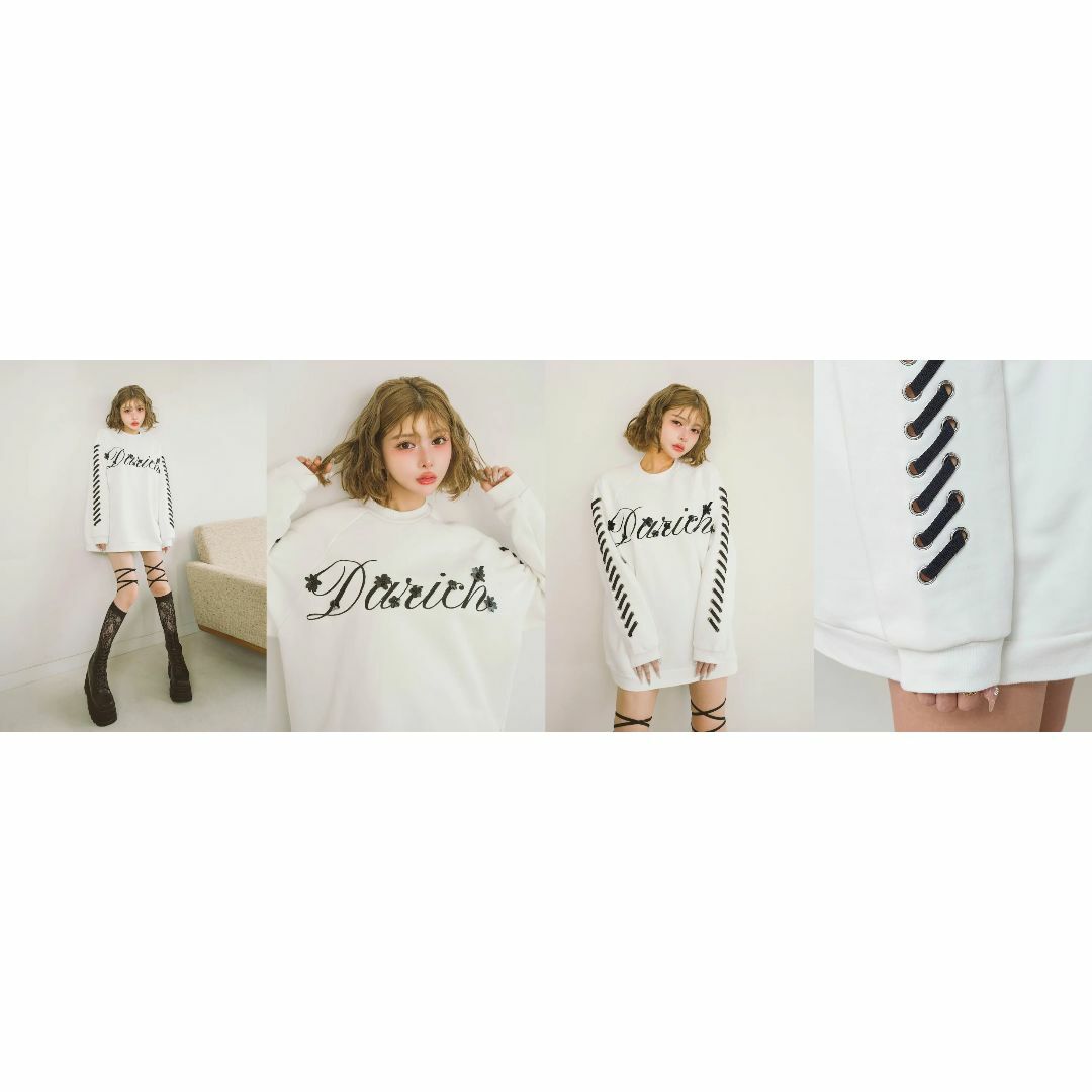 Darich - ダーリッチ darich レースアップロゴスウェットプル Darich - ダーリッチ darich レースアップロゴスウェットプル