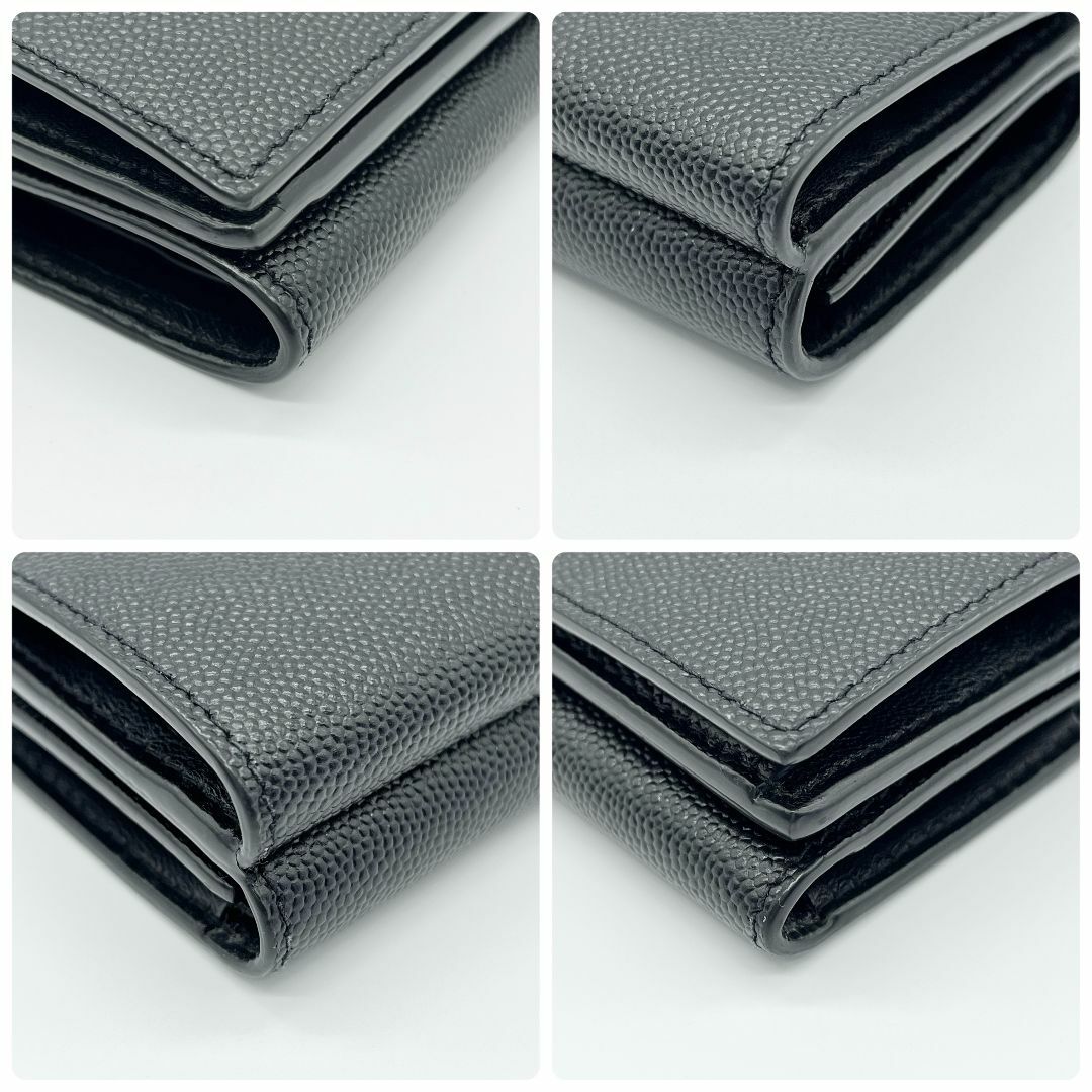 SAINT LAURENT - 美品✨ サンローラン 三つ折り財布 ブラック 箱 SAINT LAURENT - 美品✨ サンローラン 三つ折り財布 ブラック 箱