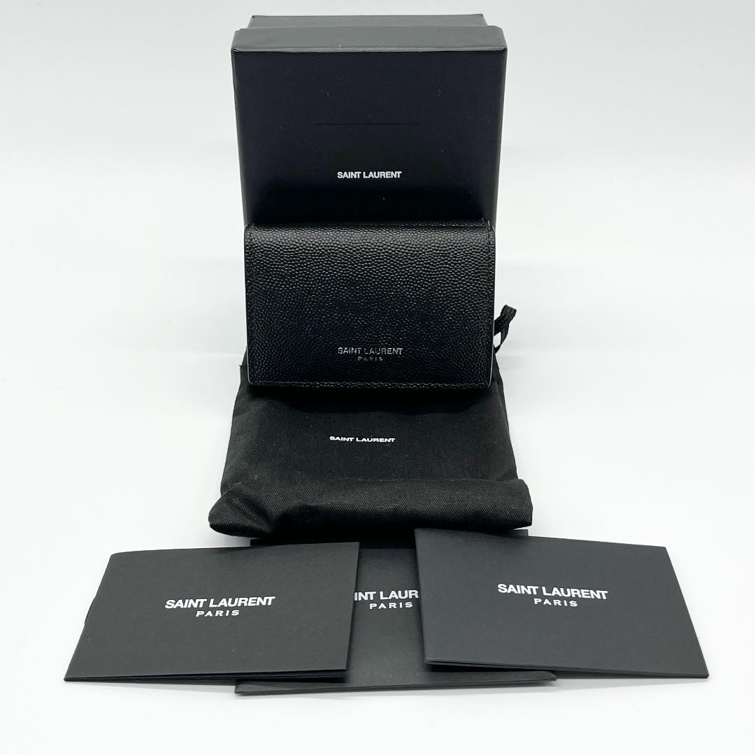 SAINT LAURENT - 美品✨ サンローラン 三つ折り財布 ブラック 箱 SAINT LAURENT - 美品✨ サンローラン 三つ折り財布 ブラック 箱