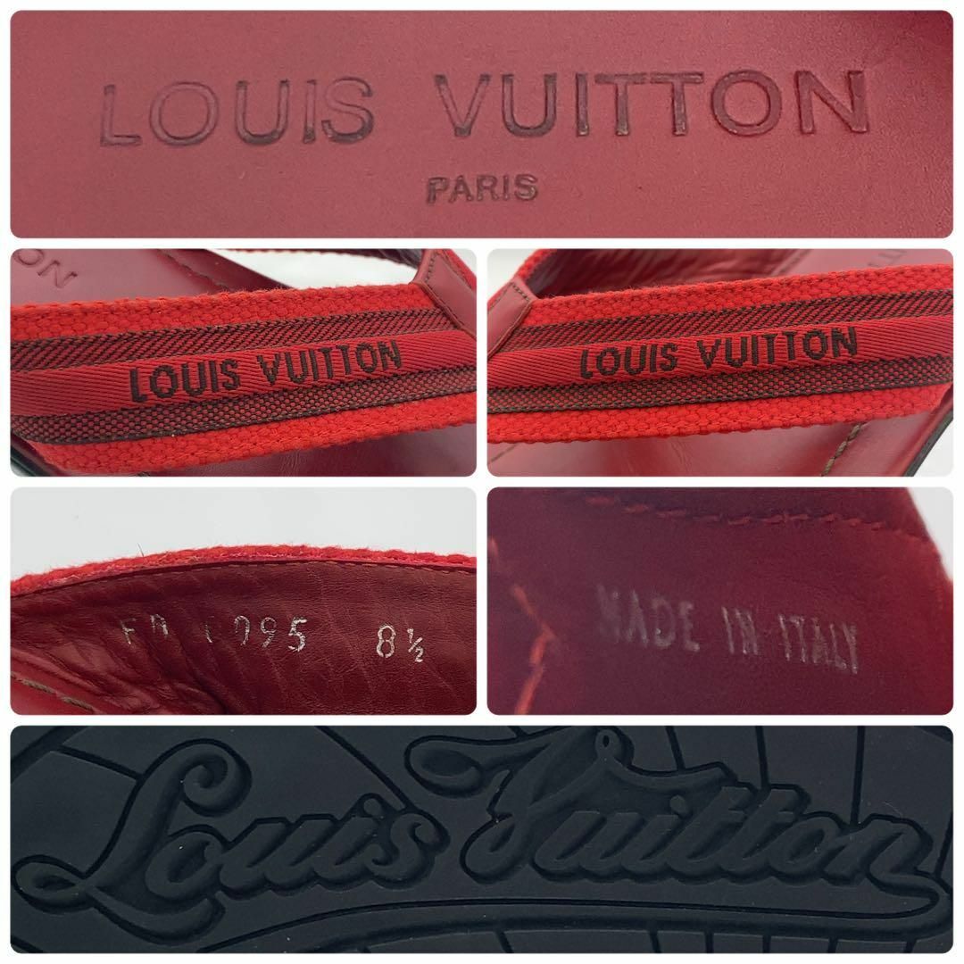 LOUIS VUITTON - ルイヴィトン ビーチサンダル ロゴ レザー LOUIS VUITTON - ルイヴィトン ビーチサンダル ロゴ レザー