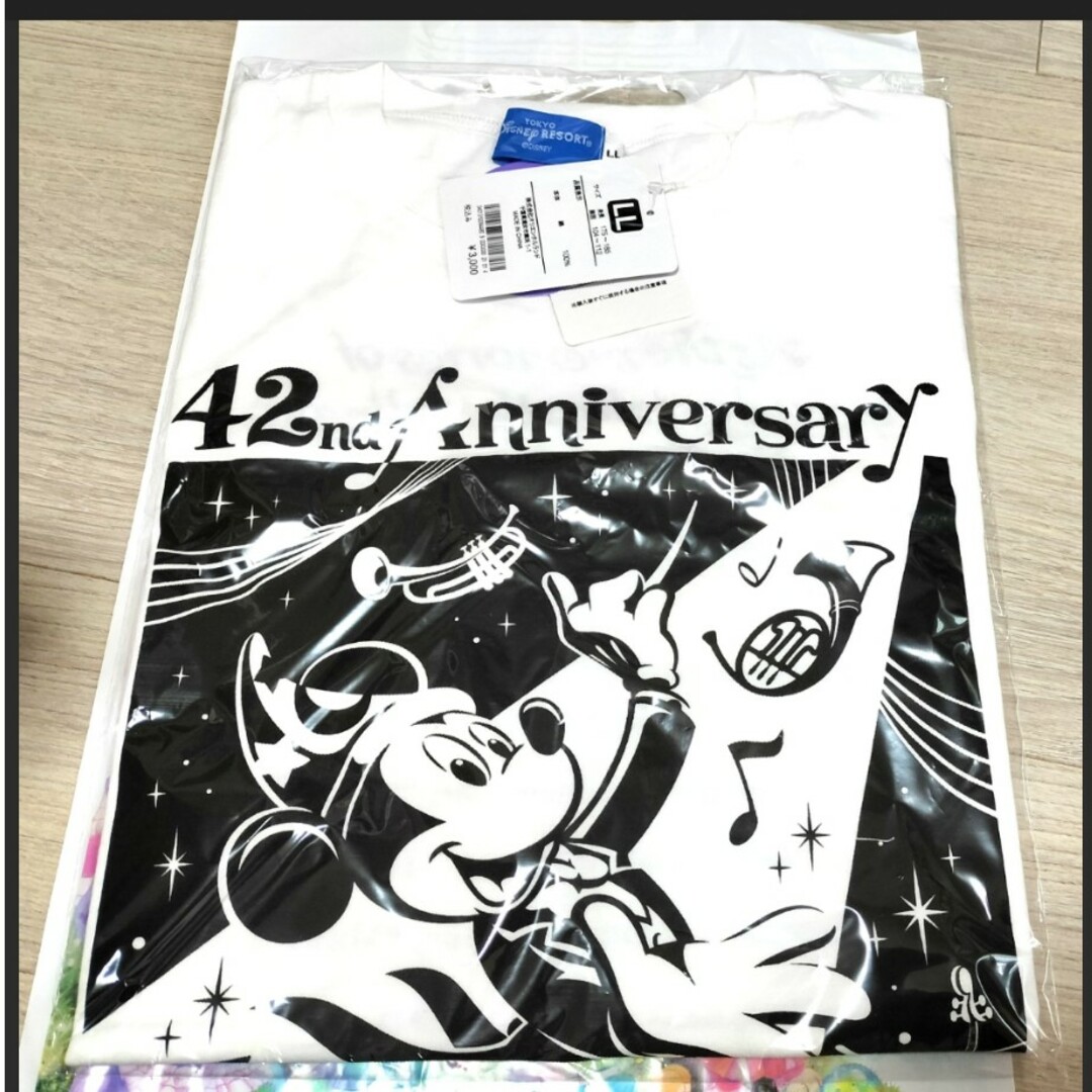 Tシャツ LLサイズディズニー 42周年 ミッキー ドナルド Tシャツ LLサイズディズニー 42周年 ミッキー ドナルド