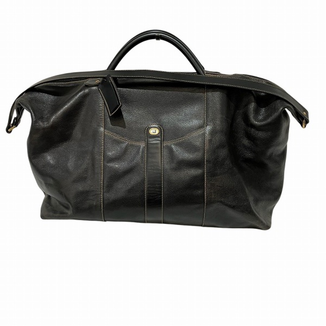 Dunhill - ダンヒル ブラック レザー バッグ ボストンバッグ Dunhill - ダンヒル ブラック レザー バッグ ボストンバッグ