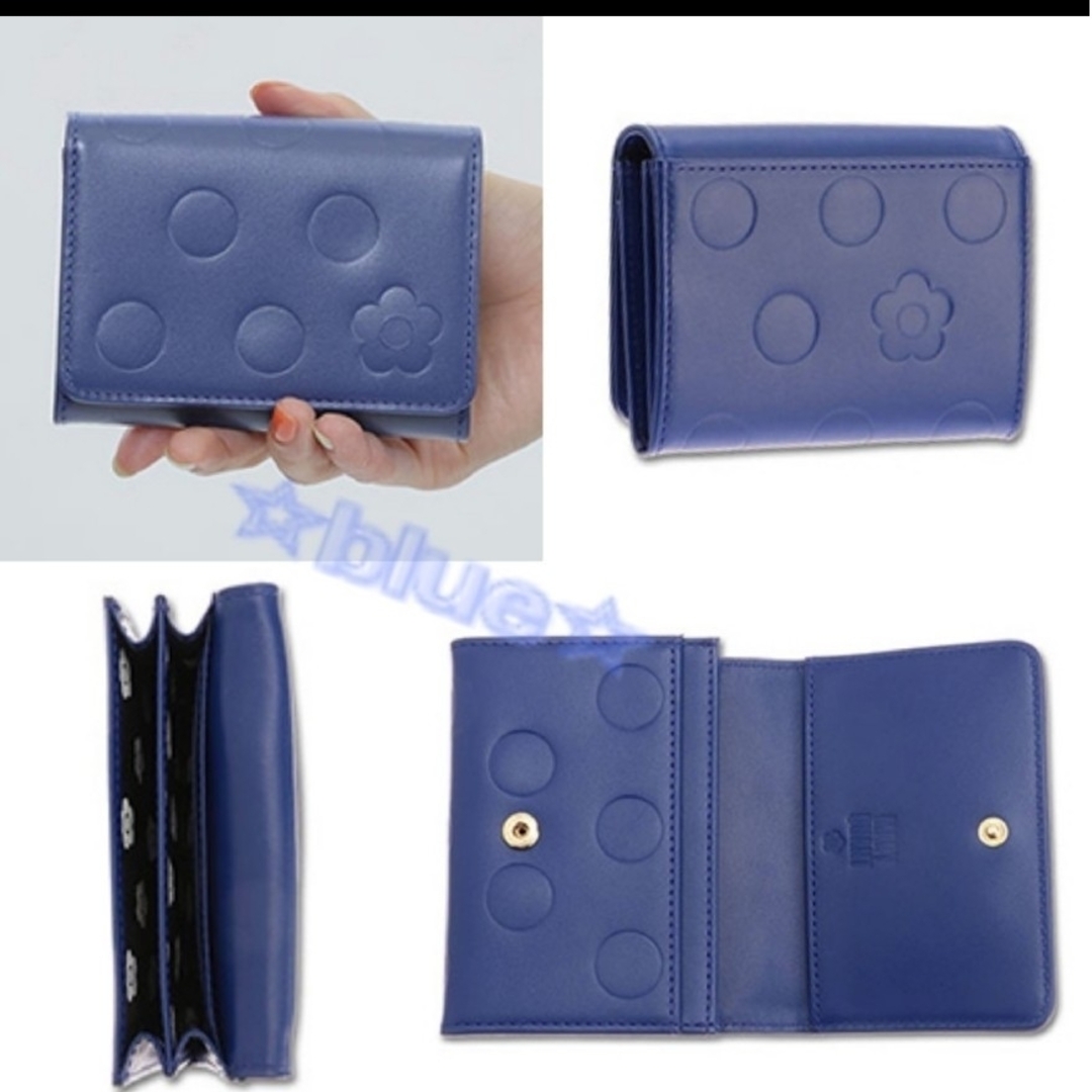 MARY QUANT - マリークワント カードケース ブルー ドット 名刺 MARY QUANT - マリークワント カードケース ブルー ドット 名刺