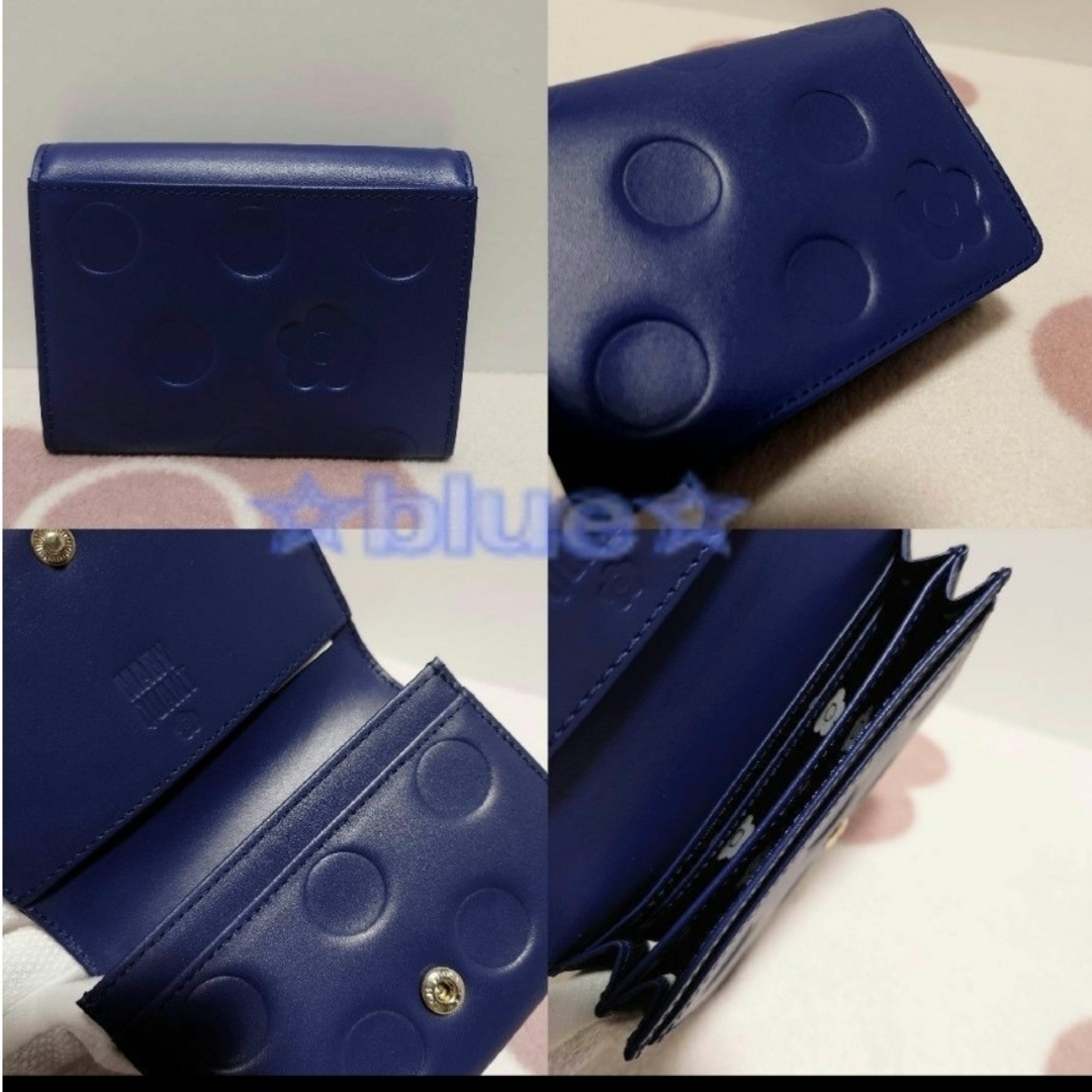 MARY QUANT - マリークワント カードケース ブルー ドット 名刺 MARY QUANT - マリークワント カードケース ブルー ドット 名刺