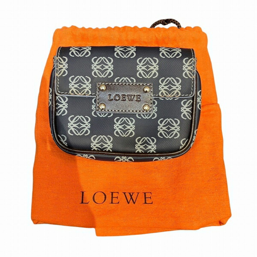 LOEWE - ロエベ LOEWE リピートアナグラム 外付けポーチ付き LOEWE - ロエベ LOEWE リピートアナグラム 外付けポーチ付き
