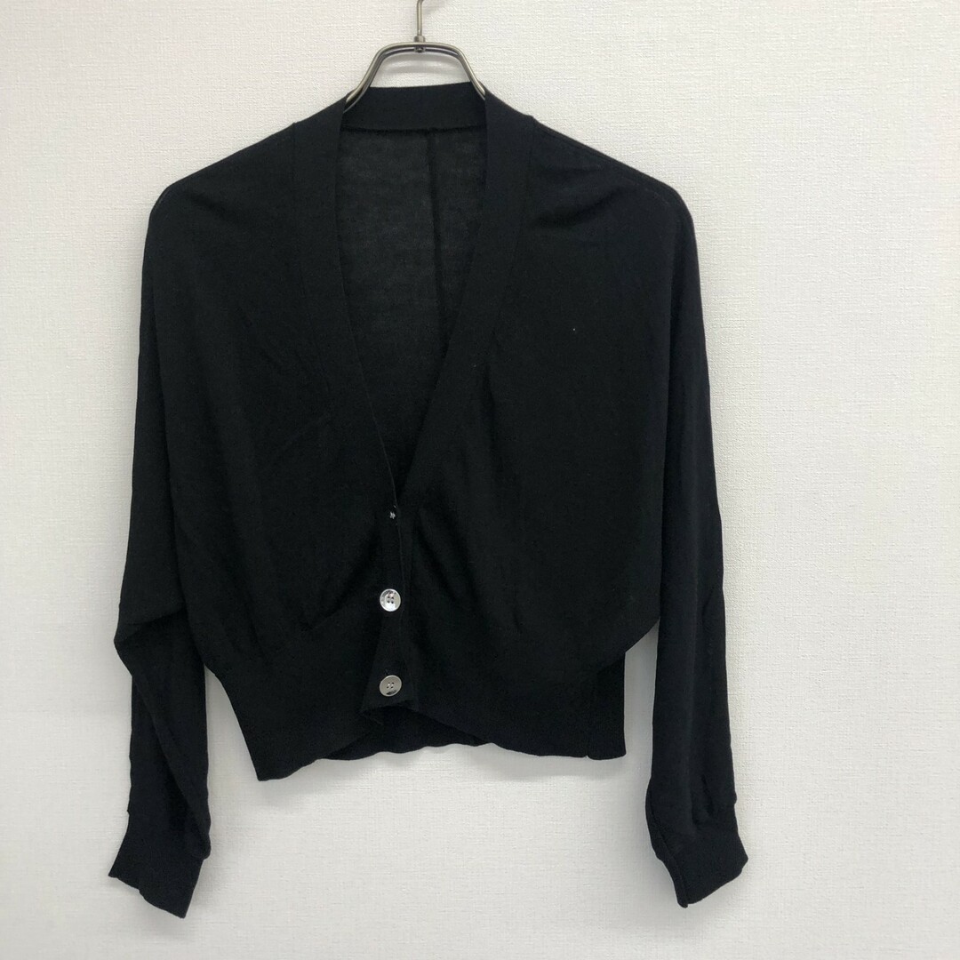 MICHEL KLEIN - 【MICHEL KLEIN】ミッシェルクラン カーディガン ニットカーディガン 38 黒系 ブラック
