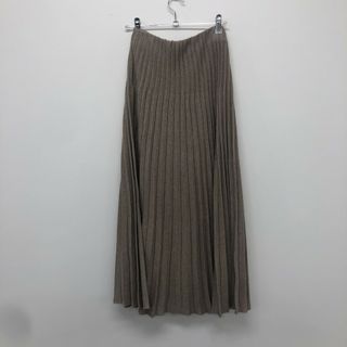 【Mila Owen】ミラオーウェン　スカート　レディース　ベージュ　ひざ丈　おしゃれ　プリーツスカート　シンプル(その他)