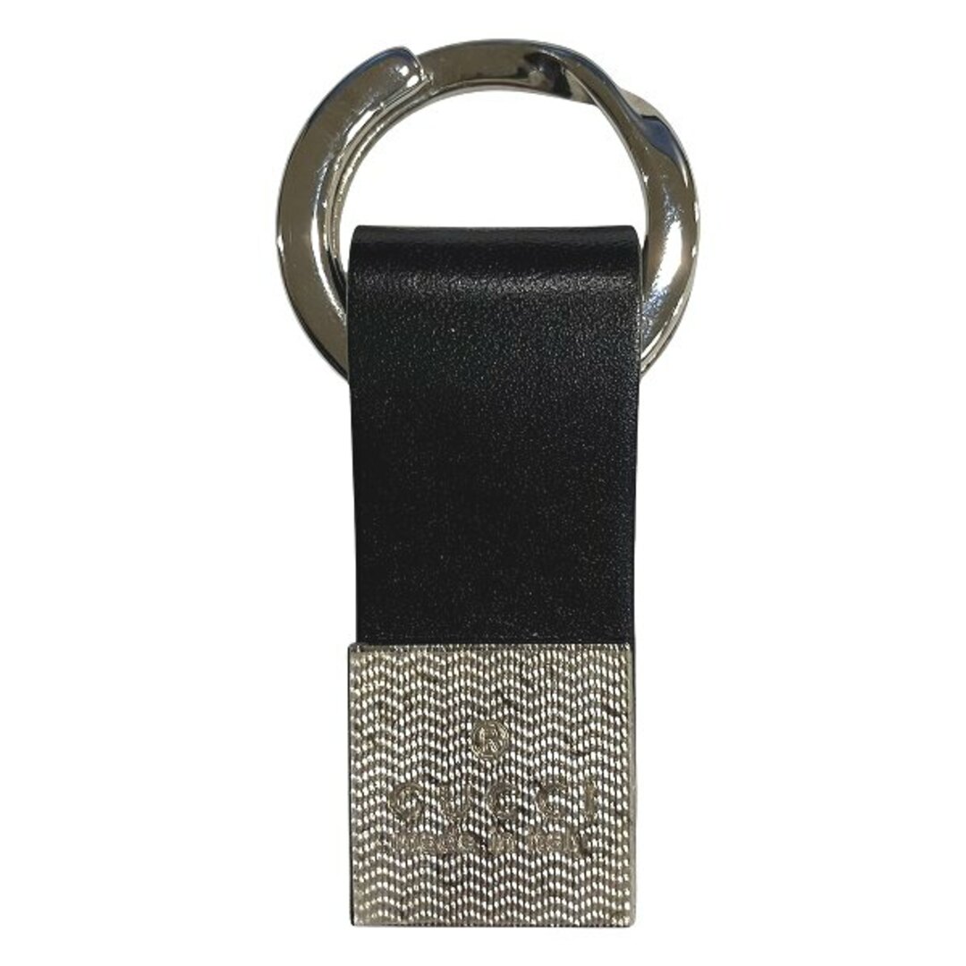 GUCCI - グッチ GUCCI キーリング チャーム シルバー×ブラック GUCCI - グッチ GUCCI キーリング チャーム シルバー×ブラック